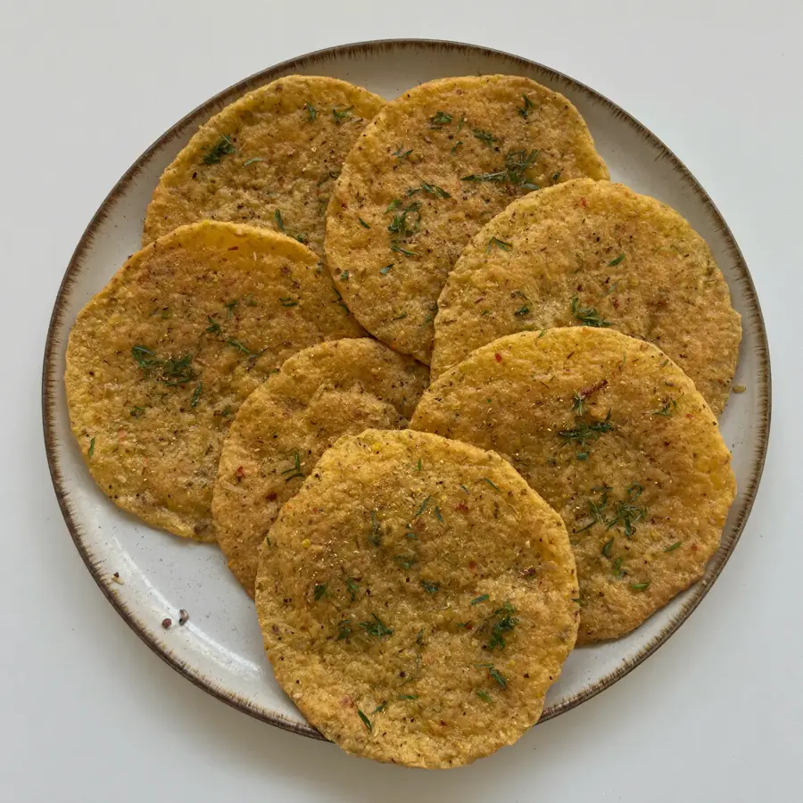 Missi Roti (top view) – fresh eggless bread from Mohit Bakery