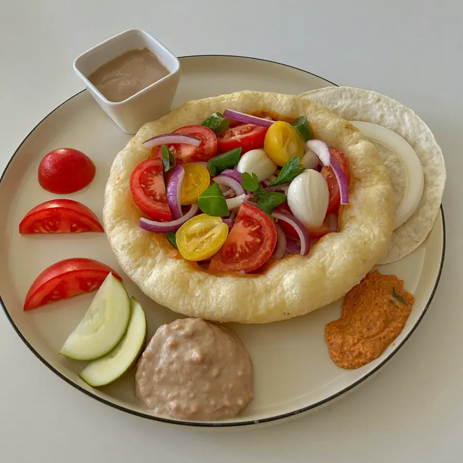Mix Veg Uttapam (inside view) – pure veg from Mohit Bakery