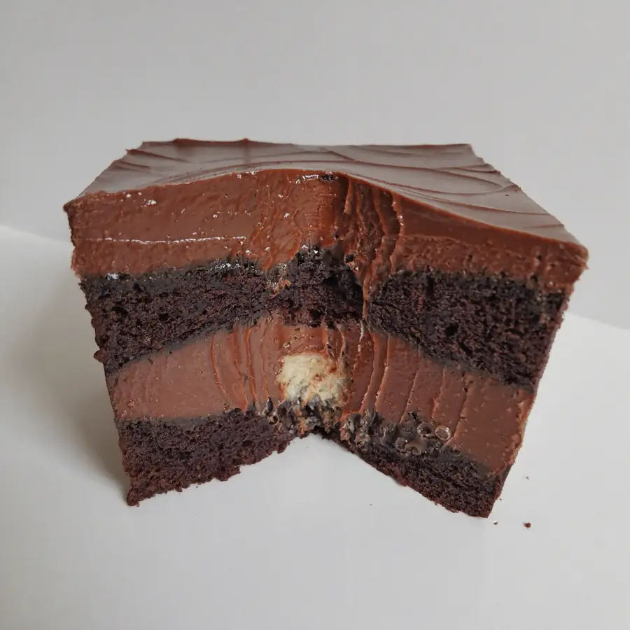 Mud Chocolate Pastry (inside view) – eggless pastry from Mohit Bakery