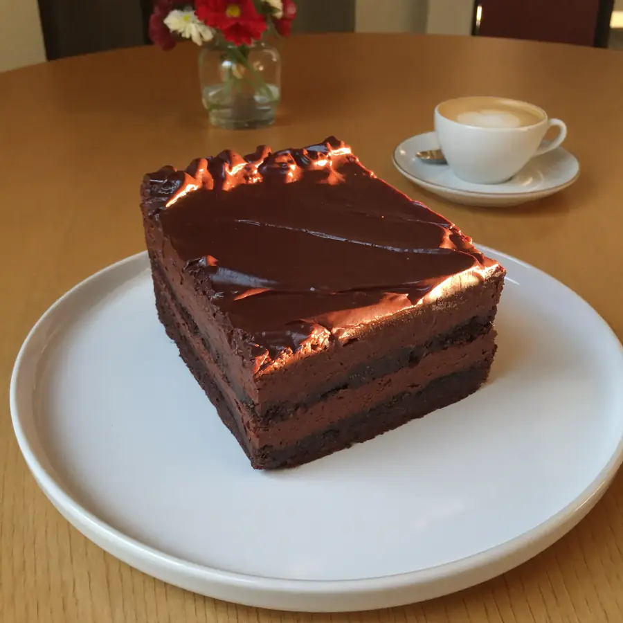 Mud Chocolate Pastry (served view) – eggless pastry from Mohit Bakery