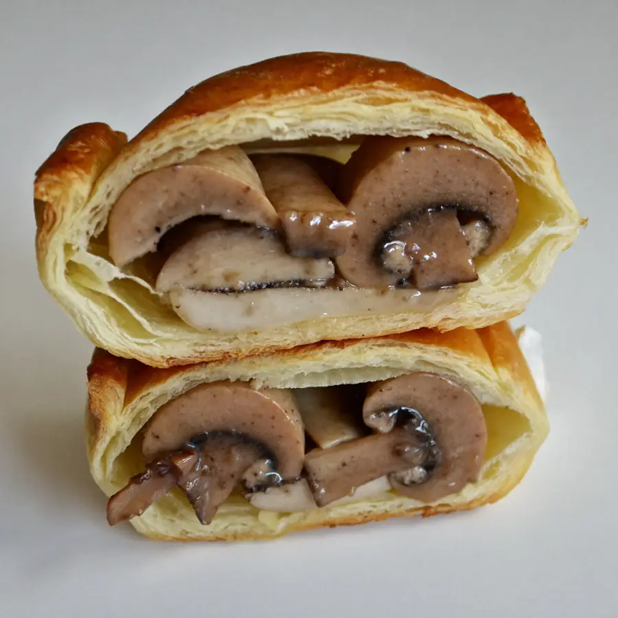 Mushroom Patty (inside view) – pure veg from Mohit Bakery