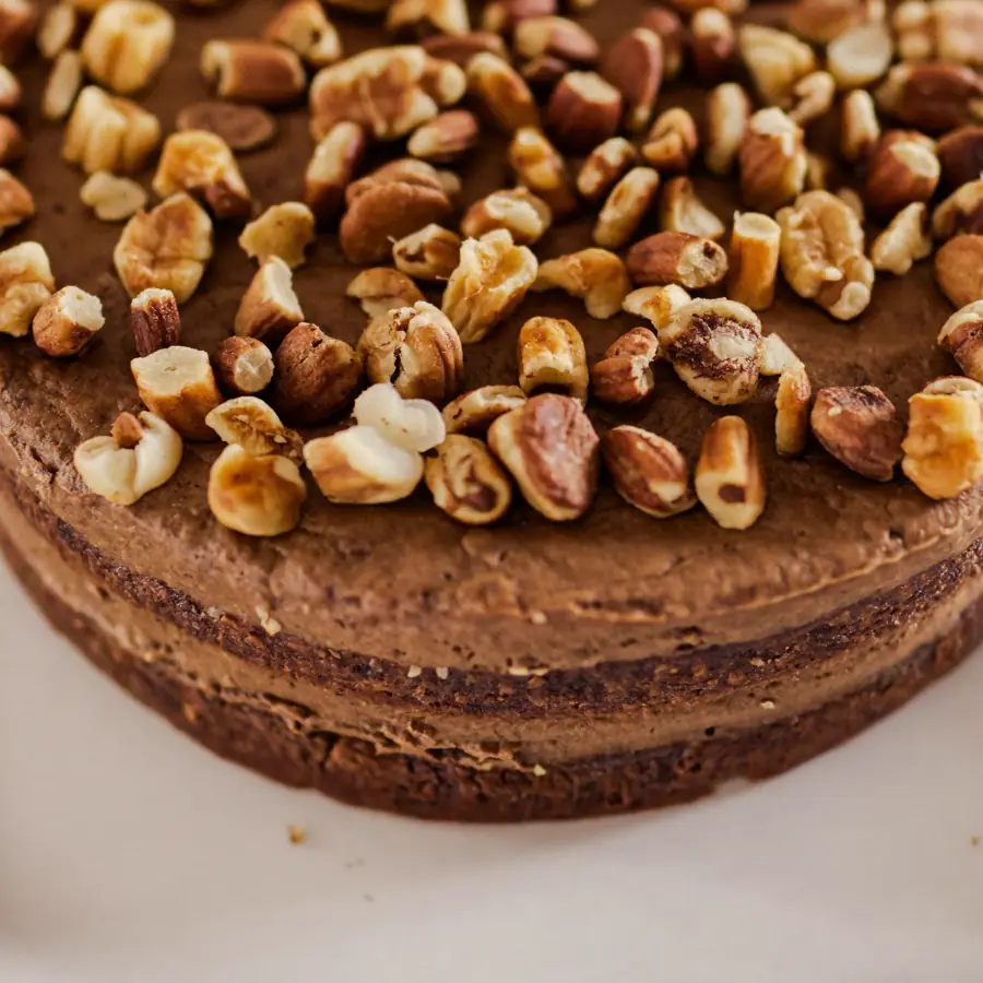 Nutty Cake (close up view) – eggless cake from Mohit Bakery