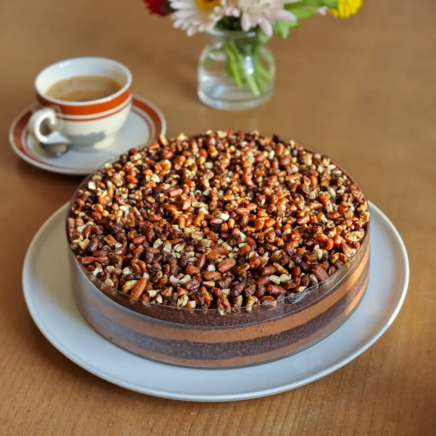 Nutty Cake (served view) – eggless cake from Mohit Bakery