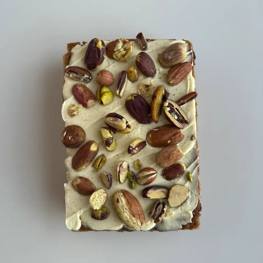 Nutty Pastry (top view) – eggless pastry from Mohit Bakery