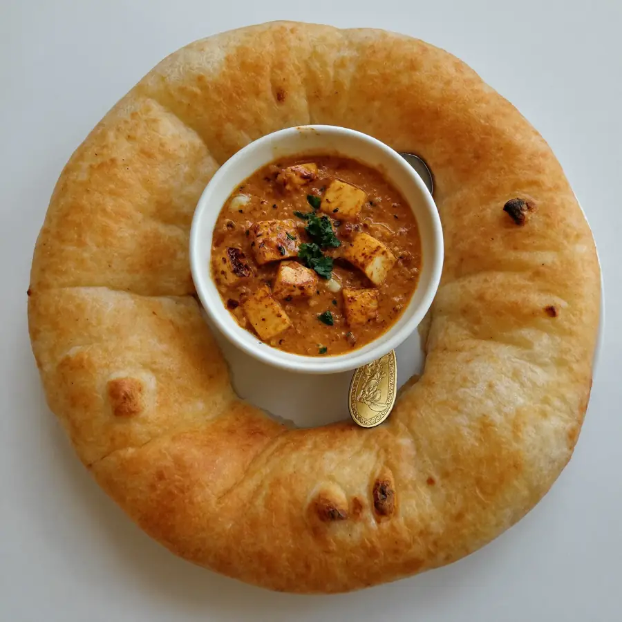 Paneer Chole Bhature (top view) – pure veg from Mohit Bakery