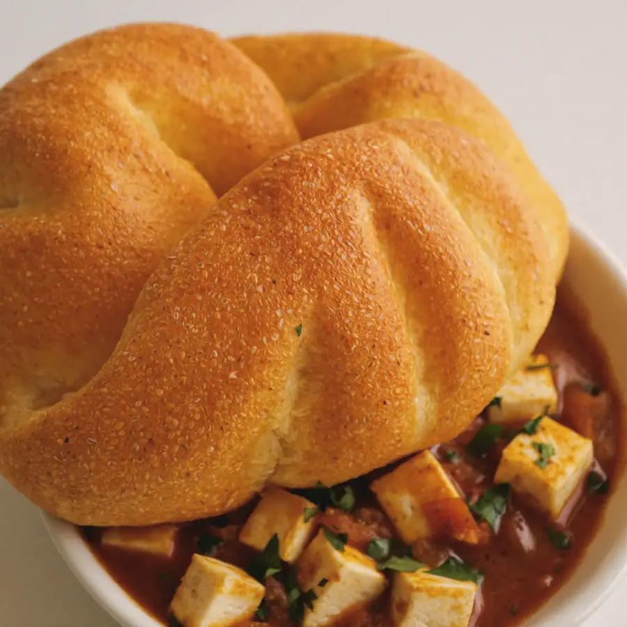 Paneer Chole Bhature (close up view) – pure veg from Mohit Bakery