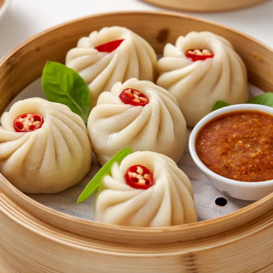 Paneer crystal Dimsum (close up view) – pure veg from Mohit Bakery