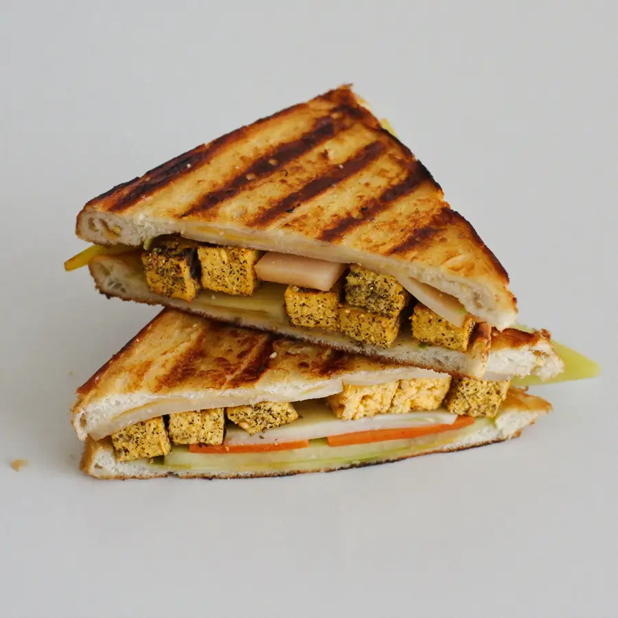 Paneer Grilled Sandwich (inside view) – pure veg from Mohit Bakery