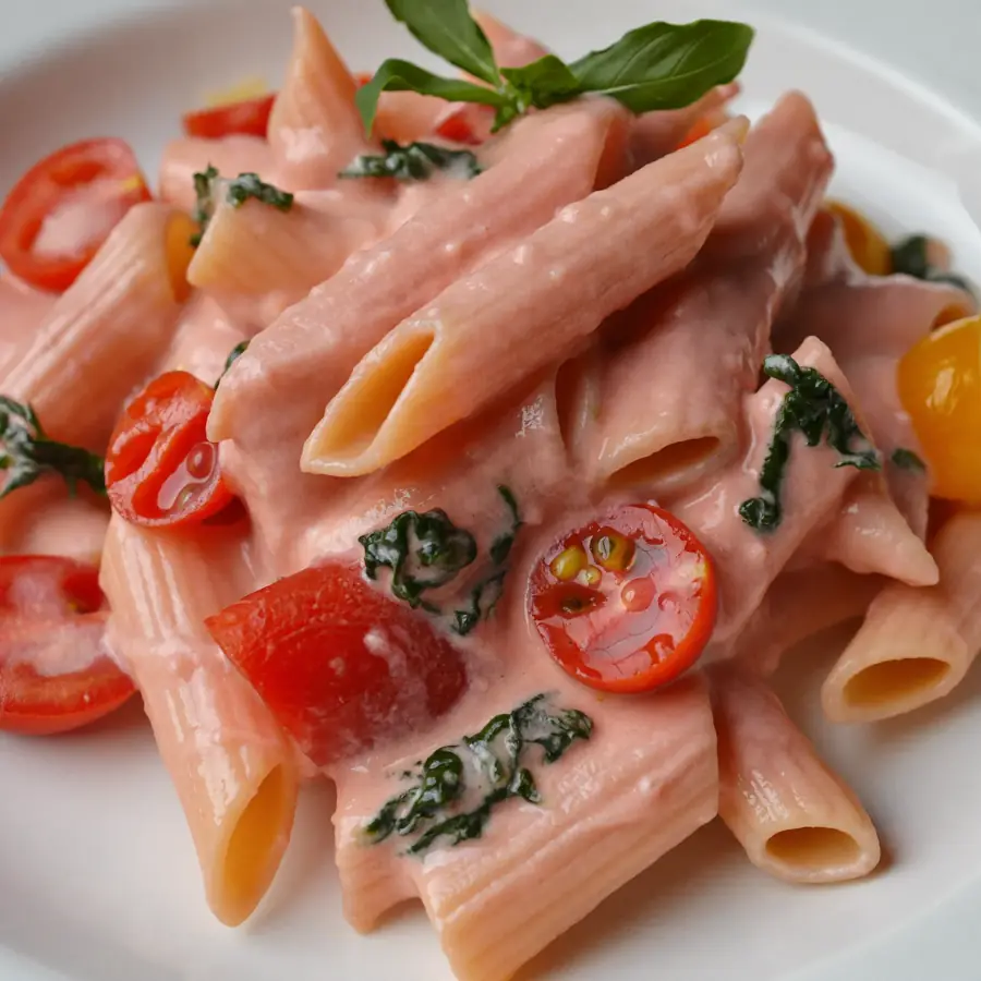 Parma Rosa Penne Pasta (close up view) – pure veg from Mohit Bakery