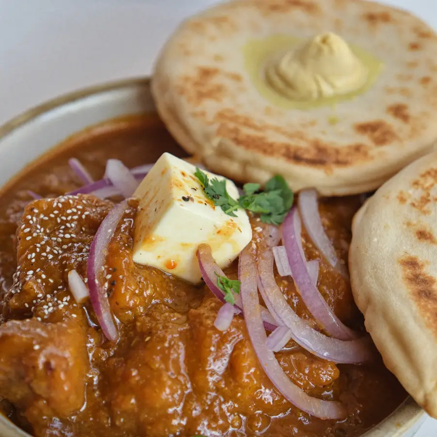 Pav Bhaji (close up view) – pure veg from Mohit Bakery