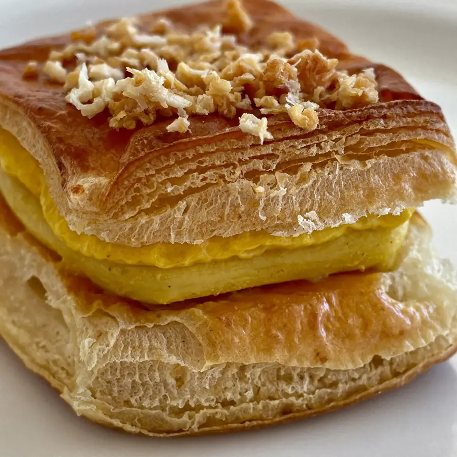 Puff Pastry (close up view) – eggless pastry from Mohit Bakery