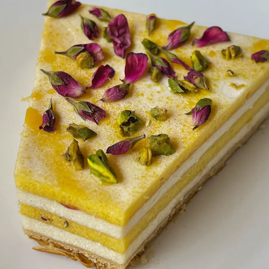 Rasmalai Pastry (close up view) – eggless pastry from Mohit Bakery