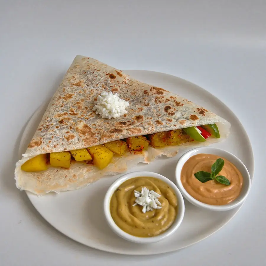 Rawa Masala Dosa (inside view) – pure veg from Mohit Bakery