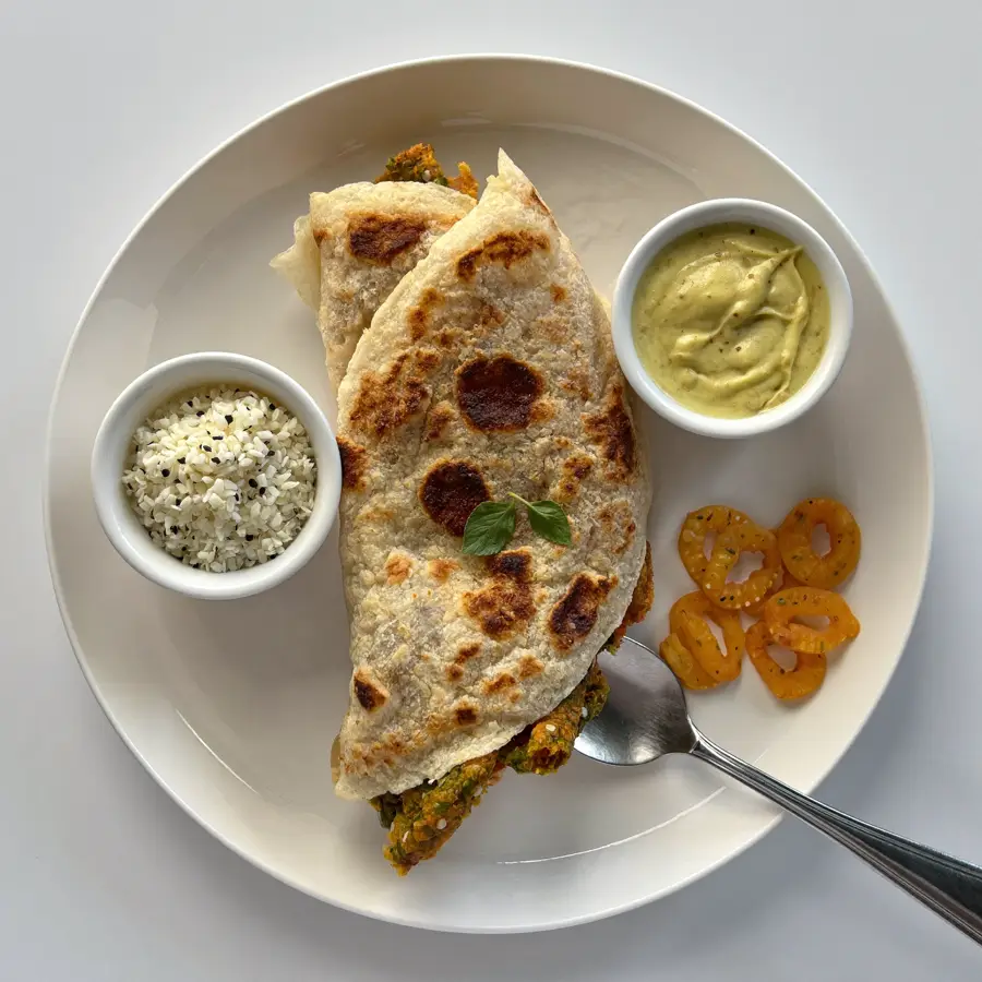 Rawa Paneer Dosa (top view) – pure veg from Mohit Bakery