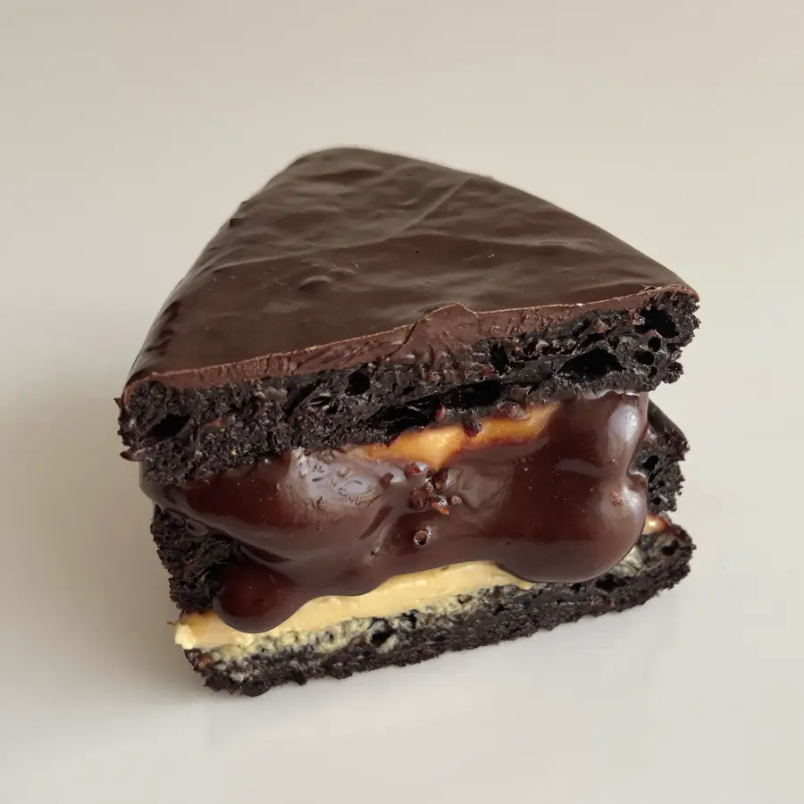 Rich Chocolate Truffle Pastry (inside view) – eggless pastry from Mohit Bakery