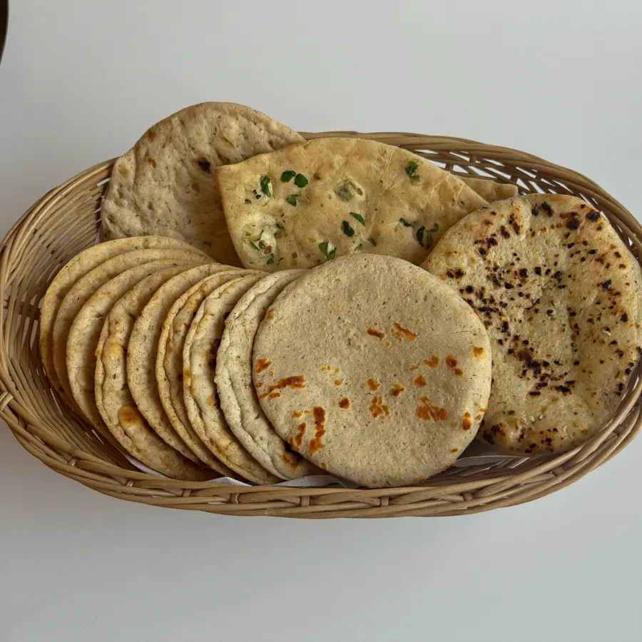 Roti Basket (front view) – fresh eggless bread from Mohit Bakery