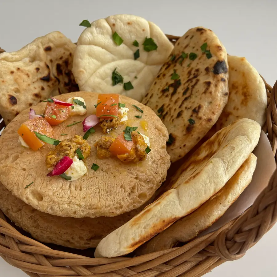 Roti Basket (close up view) – fresh eggless bread from Mohit Bakery
