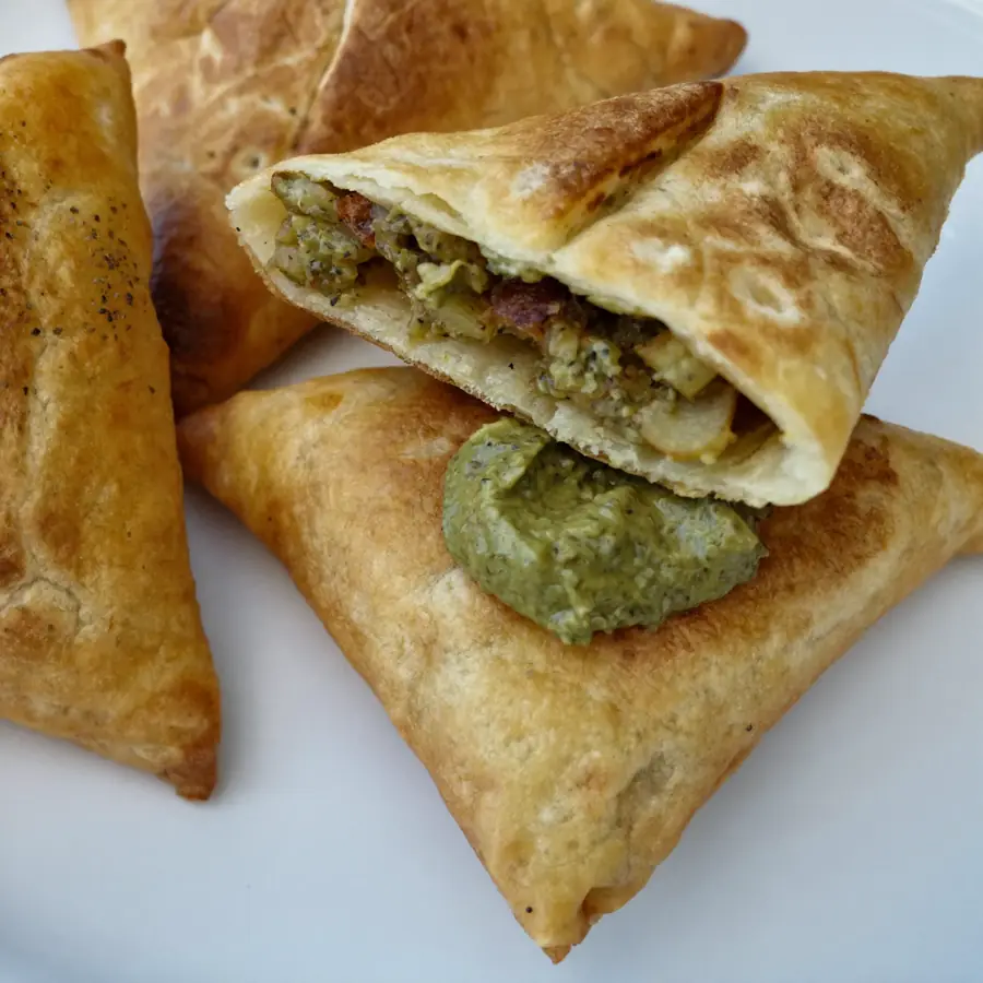 Samosa (close up view) – pure veg from Mohit Bakery