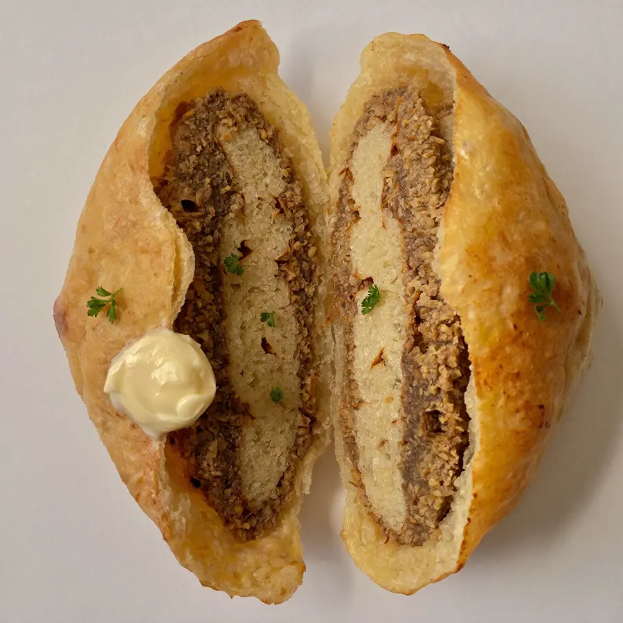 Stuffed Paneer Kulcha (top view) – pure veg from Mohit Bakery