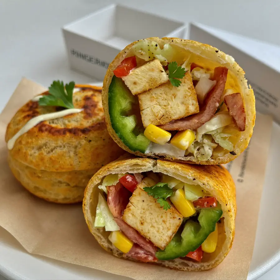 Stuffed Paneer Kulcha (close up view) – pure veg from Mohit Bakery