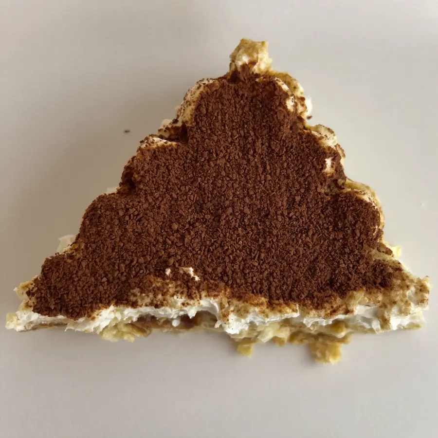 Tiramisu Cheese Pastry (top view) – eggless pastry from Mohit Bakery