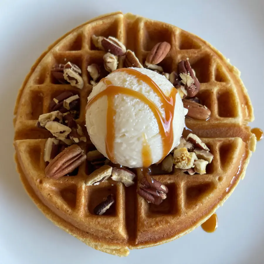 Vanilla Nuts Waffle (front view) – eggless waffle from Mohit Bakery