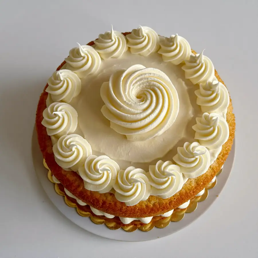 Vanilla Cake (top view) – eggless cake from Mohit Bakery