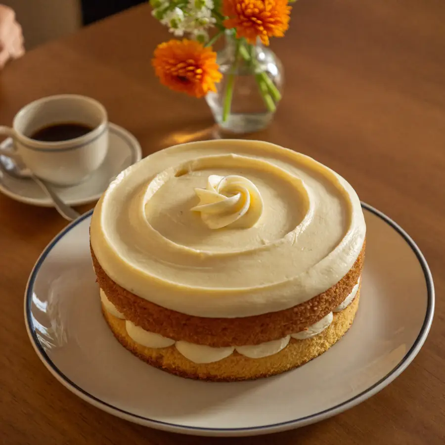 Vanilla Cake (served view) – eggless cake from Mohit Bakery