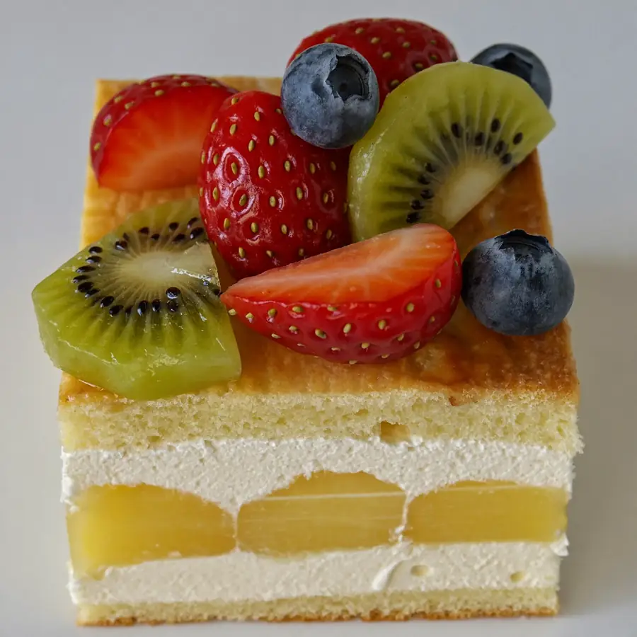 Pineapple Pastry (close up view) – eggless pastry from Mohit Bakery