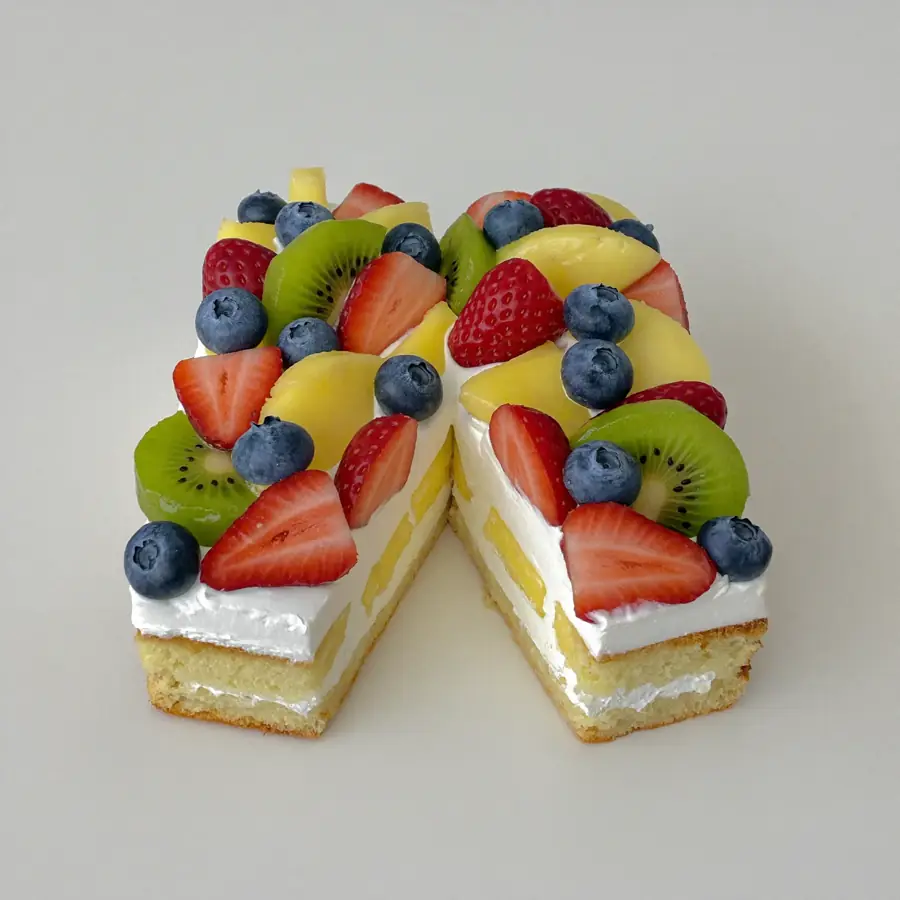Pineapple Pastry (inside view) – eggless pastry from Mohit Bakery