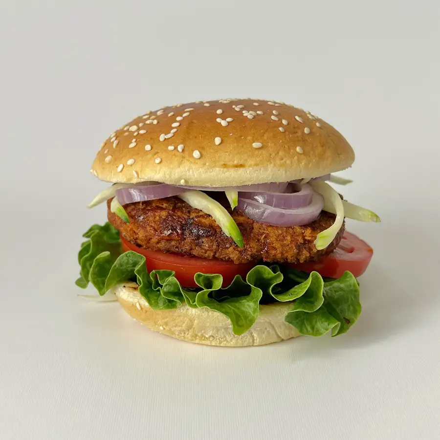 Veg Burger Bake (front view) – pure veg from Mohit Bakery