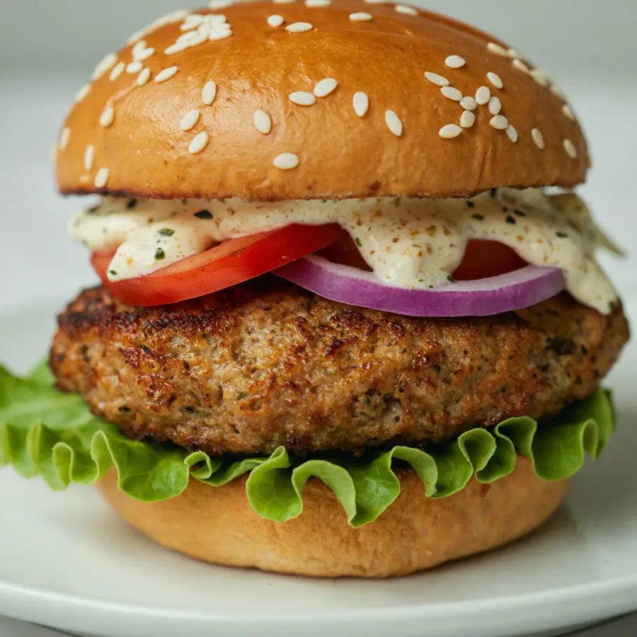 Veg Burger Bake (close up view) – pure veg from Mohit Bakery