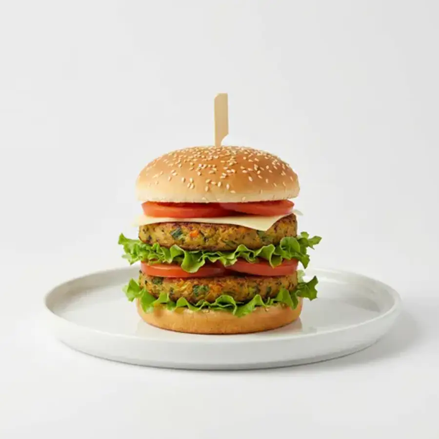 Veg Club Burger (classic view) – pure veg from Mohit Bakery
