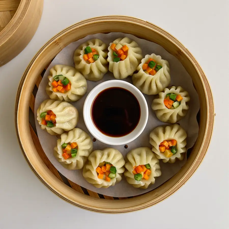 Veggie Crystal Dimsum (top view) – pure veg from Mohit Bakery