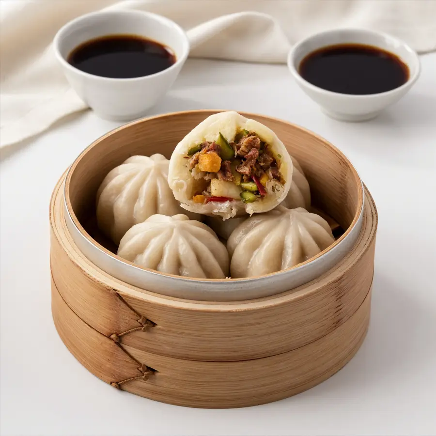 Veggie Crystal Dimsum (inside view) – pure veg from Mohit Bakery