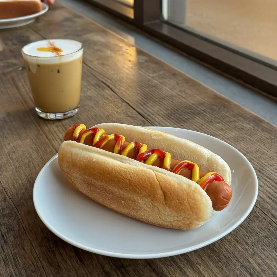 Veg Hot Dog (served view) – pure veg from Mohit Bakery