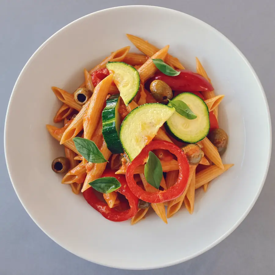 Veg Marinara Penne Pasta (front view) – pure veg from Mohit Bakery