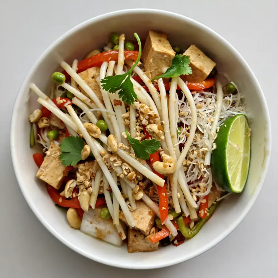Veg Pad Thai Noodle(veg) (top view) – pure veg from Mohit Bakery