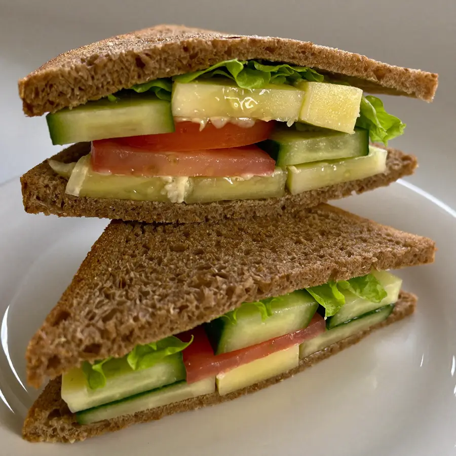 Veg Single Layer Sandwich (close up view) – pure veg from Mohit Bakery
