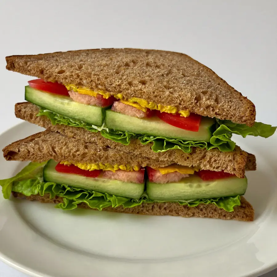 Veg Single Layer Sandwich (inside view) – pure veg from Mohit Bakery