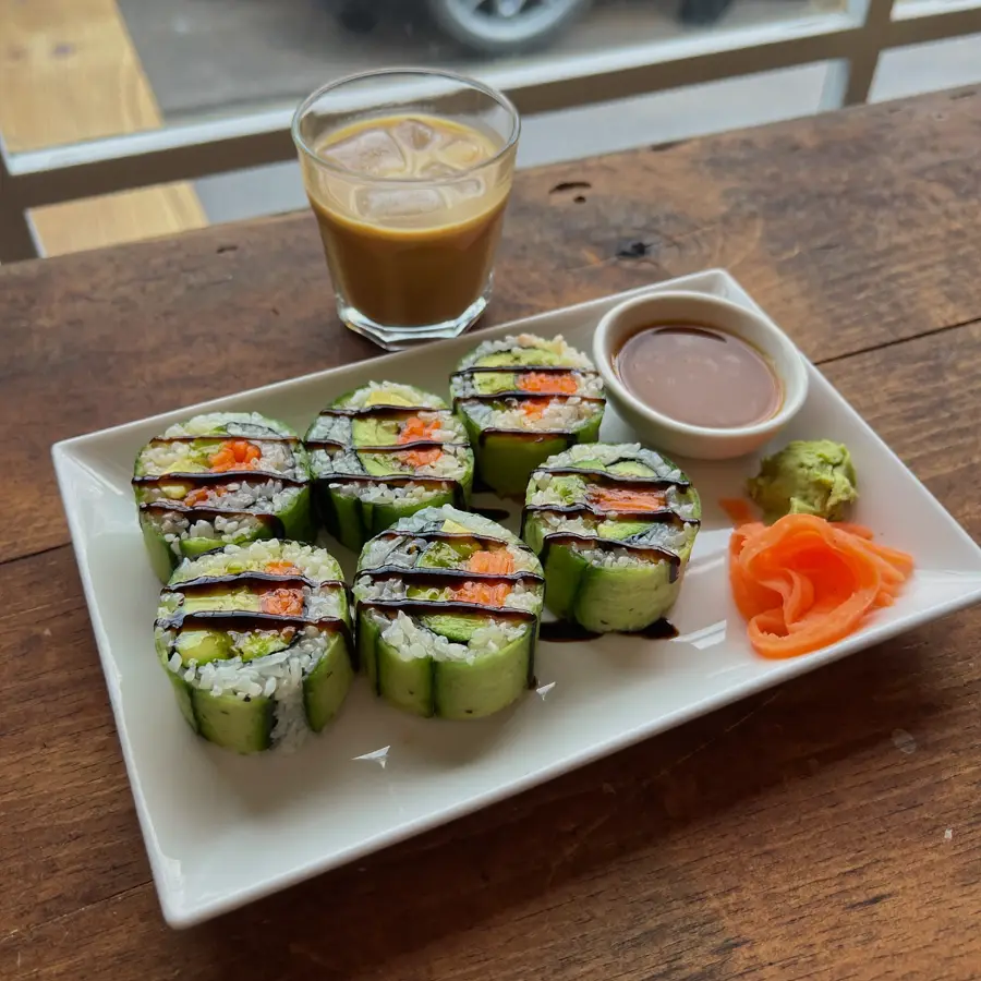 Veggie Sushi (served view) – pure veg from Mohit Bakery