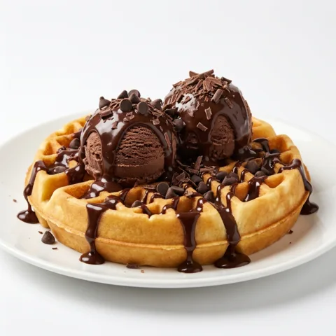 Double Choco Chocochips Waffle – eggless waffle from Mohit Bakery, Delhi