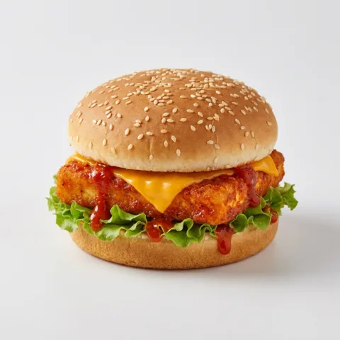 Cheese Crispy & Spicy Paneer Burger – pure veg from Mohit Bakery, Delhi