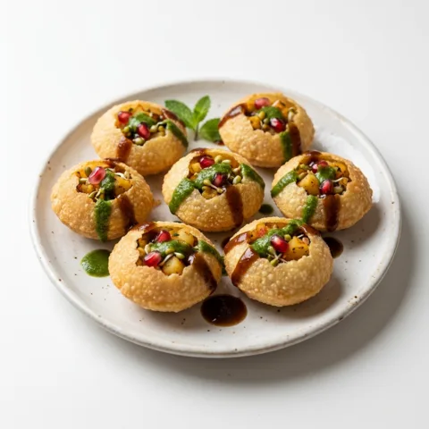 Sev Puri Bharwa Gol Gappe – pure veg from Mohit Bakery, Delhi