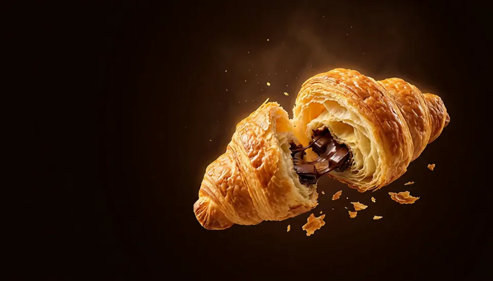 Chocolate Croissant – eggless pastry from Mohit Bakery, Delhi