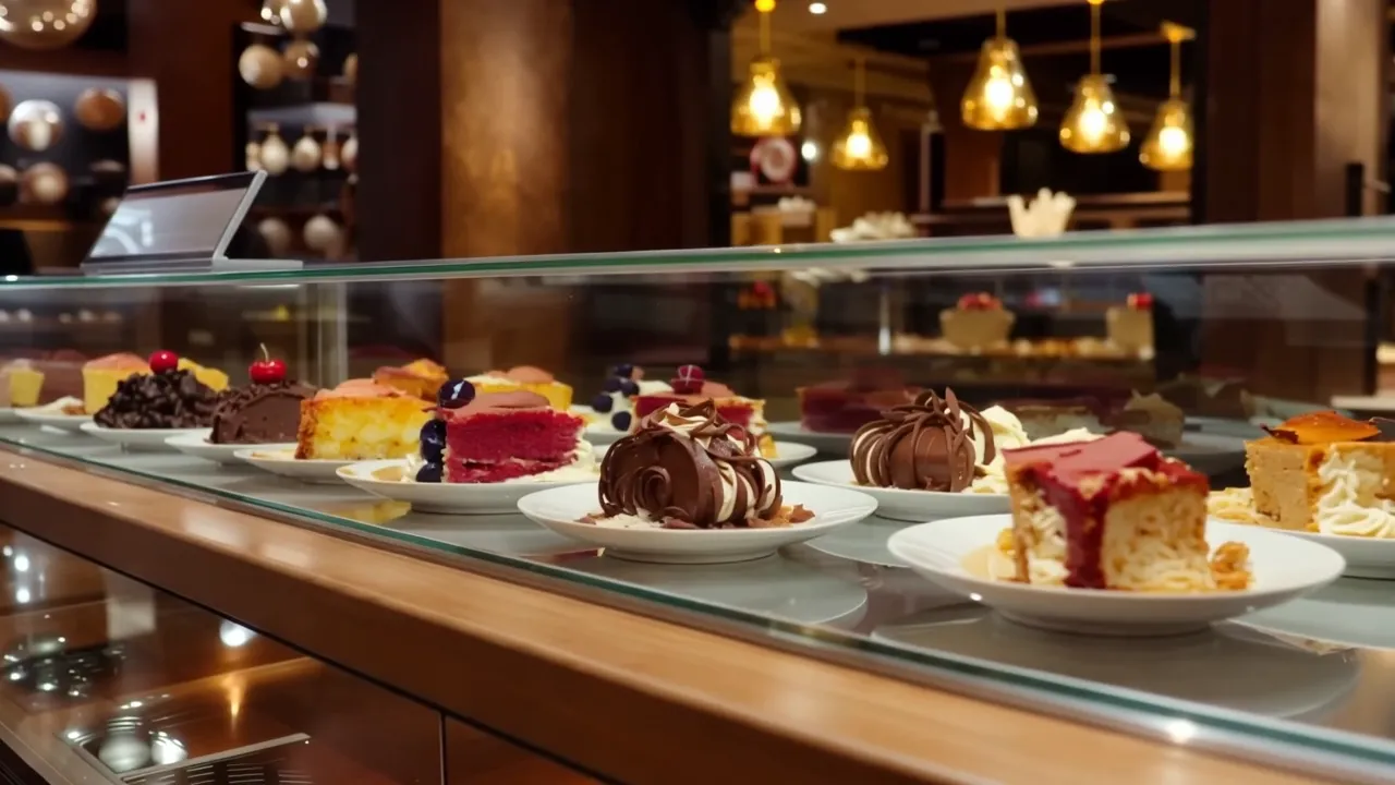 Freshly baked eggless pastries at Mohit Bakery